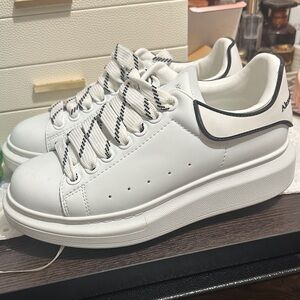 Alexander McQueen White and Black Sneakers